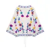 Fabricante transfronterizo de ropa para mujer al por mayor 2026 AliExpress Diseño de moda europeo y americano cárdigan bordado floral chaqueta versátil