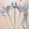 Palo Juguete para Gatos, Juguete para Gatos Resistente a Mordidas, Campana de Autoentretenimiento, Hada de Plumas, Gadget Duradero para Aliviar el Aburrimiento, Herramienta para Molestar Gatos