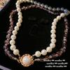 Reina Sirena Glaciar bus collar de perlas tahidi Baroque collar de cuentas irregulares en forma de pera