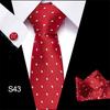 Corbata azul de tres piezas para hombre, corbata formal, suministro directo de fábrica, transfronterizo
