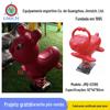 Novo desenho animado infantil primavera cavalo de balanço esportes ao ar livre cavalo de balanço parque instalações animal gangorra e outra cadeira giratória