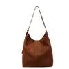 Bolsa Feminina Transfronteiriça Nova Outono e Inverno Couro Texturizado Fosco de Alta Qualidade, Bolsa Saco, Bolsa Tote, Grande Capacidade, Bolsa Versátil para o Dia a Dia
