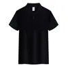Camisa polo de piqué CVC personalizada para trabajo con logo impreso, color liso, manga corta, camisa publicitaria hecha a medida, ropa de trabajo corporativa