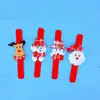 Regalo de Navidad círculo pop pulsera de juguete para niños pulsera pequeña de muñeco de nieve círculo de palmadas para fiesta