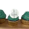 Decoración para Cupcakes de Navidad Estilo Transfronterizo Láser Marcado Suministros para Fiesta Navideña Disco Acrílico