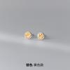 Pendientes de botón Nalan de plata de ley S925 para estudiante con pequeña cara sonriente de epoxi, exquisitos pendientes para mujer estilo Ins M03297