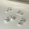 Pendientes coreanos Oni de plata esterlina S925 con diseño de bola de alta gama, elegantes y de moda, de nicho, ligeros y de lujo, sencillos.