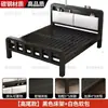 Cama de ferro forjado estilo europeu, cama de casal para uso doméstico, cama de ferro simples moderna e silenciosa, cama de solteiro com estrutura de ferro reforçada e espessada para aluguel