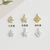 Prata Esterlina S925 Diamante de Precisão Estrela de Seis Pontas Estrela de Cinco Pontas Pingente Acessórios DIY Pulseira Colar Pingente Trevo de Quatro Folhas