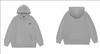 Sudadera con capucha americana gris de media cremallera para hombre, holgada, talla grande, chaqueta casual japonesa para pareja, primavera y otoño 2024, algodón