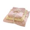 Juego de Ropa de Cama Cuatro Piezas Estilo Japonés Fuji Cuadros Rayas Simples Algodón Nube Lavado Estudiante Funda Nórdica Tres Piezas Bolsa de Cama