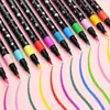 Pluma Marcadora de Brillo de Varilla Redonda de una Sola Punta Pluma Marcadora Nueva Perlada Bolígrafo de Gel de Color Marcador para Cuaderno Pintado de Estudiante