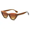 Gafas de Sol Estilo Nuevo Sencillas y Elegantes con Bloques de Color Ojo de Gato Montura Pequeña, Gafas de Sol de Moda y de Alta Gama, Gafas de Sol Transfronterizas Europeas y Americanas