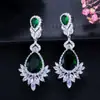 Versión coreana de súper flash micro incrustaciones de circonita AAA pendientes de gota de agua pendientes de alta gama para cena joyería al por mayor Corea del Sur