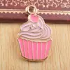 Serie Rosa Día de San Valentín Aleación con Goteo de Aceite Colgante Pequeño Accesorios para Joyería DIY Pulsera Collar Pendientes Colgante Venta al por Mayor