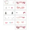 Pegatina de Maquillaje Navideño Pegatina de Tatuaje Impermeable Larga Duración Hombres Mujeres Niños Pegatina de Decoración Navideña Pegatina de Atmósfera para la Cara