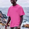 [Camiseta de Algodón Talla Europea] Camiseta Lisa de Algodón Puro para Hombres y Mujeres, Casual 180g Holgada Color Sólido Verde Militar Claro