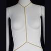 Corrente de sutiã sexy simples, corrente de alumínio, roupa íntima, acessórios para performance em palco, corrente corporal, biquíni