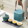 El Más Vendido Juego de Té de Viaje Set de Regalo Tazón Cubierto Souvenir de Negocios Juego de Té Kung Fu Cerámica Regalo Mayoreo