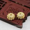 Jóias DIY Cobre Cor Ouro 24K Preservação da Cor Contas Espaçadoras Pingente Furo Passante Materiais Artesanais Acessórios para Grampo de Cabelo B821