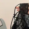 Calcinha Sexy Renda Roxa Puro Desejo para Mulheres 2025 Nova Renda Fina Malha Francesa Vazada Calcinha Feminina