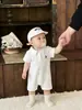 Roupas de Bebê Verão Novo Estilo Macacão de Bebê Unissex Roupa de Verão Camisa Polo Estilosa Roupa de Engatinhar Triângulo para o Verão