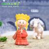 Jornada para o oeste mestre quatro pessoas Micro paisagem bonsai suculentas ornamentos pvc plástico Sun Wukong Tang monge porco oito anéis areia Monge
