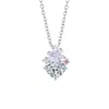 Diseño Original Serie Mariposa de Primavera Collar de Flores para Mujer Lujo Ligero Nicho Gama Alta Dulce Circón Cadena para Clavícula Moderno