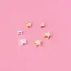 Accesorios de Joyería Chapados en Oro de Plata S925 Pulsera de Cuentas DIY Estrella de Cinco Puntas Agujero Pasante Cuentas Espaciadoras Cuentas Esparcidas de Estrella Accesorios de Plata