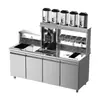 Mostrador Refrigerado Comercial Exclusivo Transfronterizo para Barra de Agua, Mesa de Operación, Gabinete de Hielo, Mostrador de Barra de Agua Refrigerada para Té de Leche