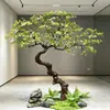 Exquisita exhibición de planta artificial de flor de primavera isleña, decoración de planta verde para ventana, combinación de paquete simple de árbol falso de flor de primavera isleña