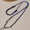 Colar Cordão para Pingente de Pescoço de Corda de Algodão Estilo Xizang Cordão Estilo Étnico Ouro Areia Amuleto Buda Thangka Acessório Artesanal de Alta Qualidade com Cordão para Pendurar