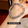 Pulsera Recta de Cristal Natural Chiling, Amatista Amarilla, Placa de Piedra Ojo de Tigre Súper Dorado Negro Pulsera Recta Venta al por Mayor