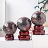 Bola de cristal de piedra rosa natural, piedra cruda pulida, bola de energía Feng Shui, decoración del hogar, artesanías, adornos al por mayor