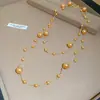 Colar de Pérolas em Camadas Vintage Estilo Francês para Mulheres, Corrente de Suéter com Design de Nicho da Moda, Corrente de Pescoço de Luxo Leve de Alta Qualidade Atacado