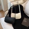 Mini bolsa francesa de axila feminina, nova bolsa de ombro pequena quadrada da moda 2025, bolsa portátil, bolsa casual