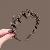 Diadema de Malla Floral Super Hada con Cristales para Mujer con Dientes, Antideslizante, Diadema de Corona Alta, Accesorio para el Cabello de Temperamento Suave y Dulce t