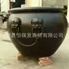 Grande Ornamento de Cilindro de Cobre Fundido com Diâmetro de 1,2m e Design de Cabeça de Leão com Anel Duplo, Cilindro de Cobre Fundido Atrai-Riqueza Feng Shui, Atacado do Fabricante