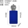 Frasco de Vidro para Perfume Flocado 50ml em Estoque com Tampa Rosqueável de Liga de Zinco 15mm, Frasco de Vidro Transparente Vazio para Perfume Atacado