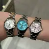 Dropshipping Reloj Vivian Westwood Azul Hielo Triturado Nuevo Reloj Morado Ciruela para Mujer Fruta del Dragón Saturno Reloj Pequeño Dorado