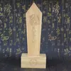 Base de Punta de Flecha de Madera Maciza Carro de Comando del Emperador de Jade Ficha de Madera Tallada Espada de Comando de Taishang Laojun