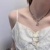 Nuevo Collar de Flor de Jade Estilo Chino para Niña Cadena para Clavícula de Cuerda Tejida de Lujo Ligero Nicho Alta Gama Colgante de Primavera y Verano