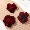 Textura de veludo de inverno inicial veludo dupla face camélia diy cordão de cabelo feito à mão acessórios de cabelo corsage acessórios de vestuário