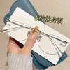 Gafas sin Montura para Mujer con Miopía, Graduación Personalizable, Ultraligeras, Gama Alta, Fotocromáticas, Bloqueo de Luz Azul, Forma de Ojo de Gato Mariposa