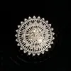 Nuevos Gemelos de Lujo Ligero, Hebillas para Cortinas, Hebillas para Bufandas de Seda, Flor de Diamante Hemisférica Aleación Incrustada Flor de Diamante Pintura Física Núcleo de Flor Accesorios para Marco de Fotos