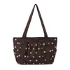 Bolso Tote de Lunares Holgado Estilo Coreano para Mujer Otoño/Invierno Nuevo Estilo Dulce Fresco Chica Picante Nicho Gran Capacidad para Viajes Diarios Bolso de Hombro