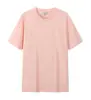 Camiseta de algodón puro mercerizado con amina líquida de tacto frío de 220 g, manga corta, estilo unisex versátil con logo estampado y bordado