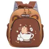 Nova Mochila Escolar Kapibala para Crianças, Mochila Infantil de Ensino Fundamental, Mochila Fofa de Jardim de Infância, Mochila de Desenho Animado de Grande Capacidade