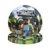 Suministros para Fiesta de Cumpleaños de Minecraft Vajilla Desechable Plato de Papel Vaso de Papel Servilleta Decoración de Fiesta de Cumpleaños para Niño