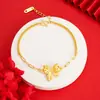 Colar Flor de Ouro de Areia Vietnamita Pulseira Anel de Verão Feminino High-End Cobre Dourado Imitação Duradouro Joia Novo Estilo Chinês